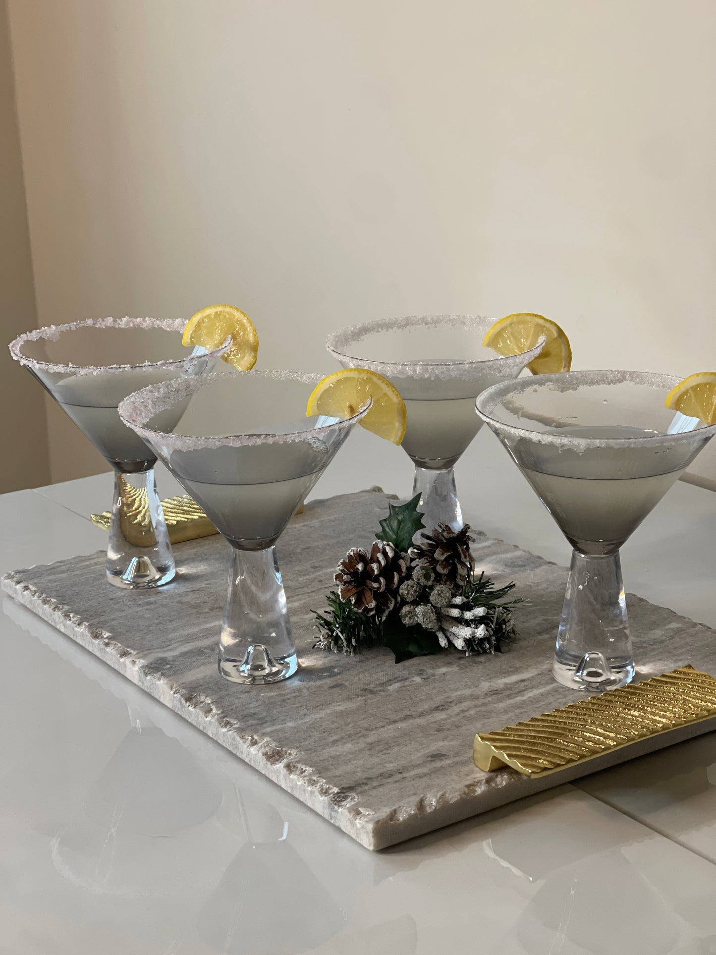 Ombre Smoked Martini Style Coupe Glasses