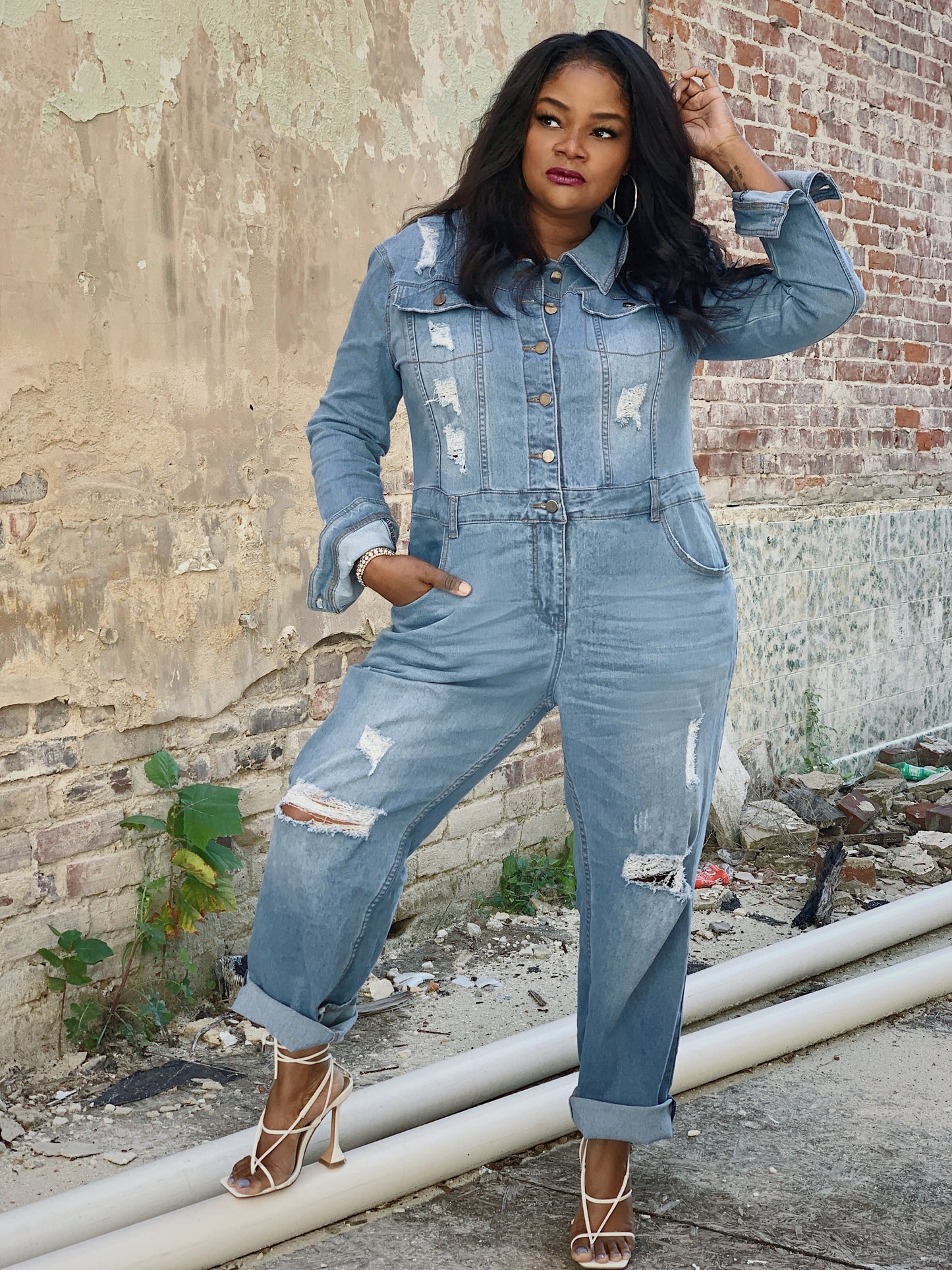 Towanda’s Utility Denim Jumpsuit