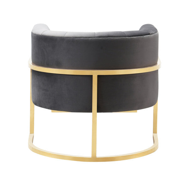 Barrel Chair with Gold Base