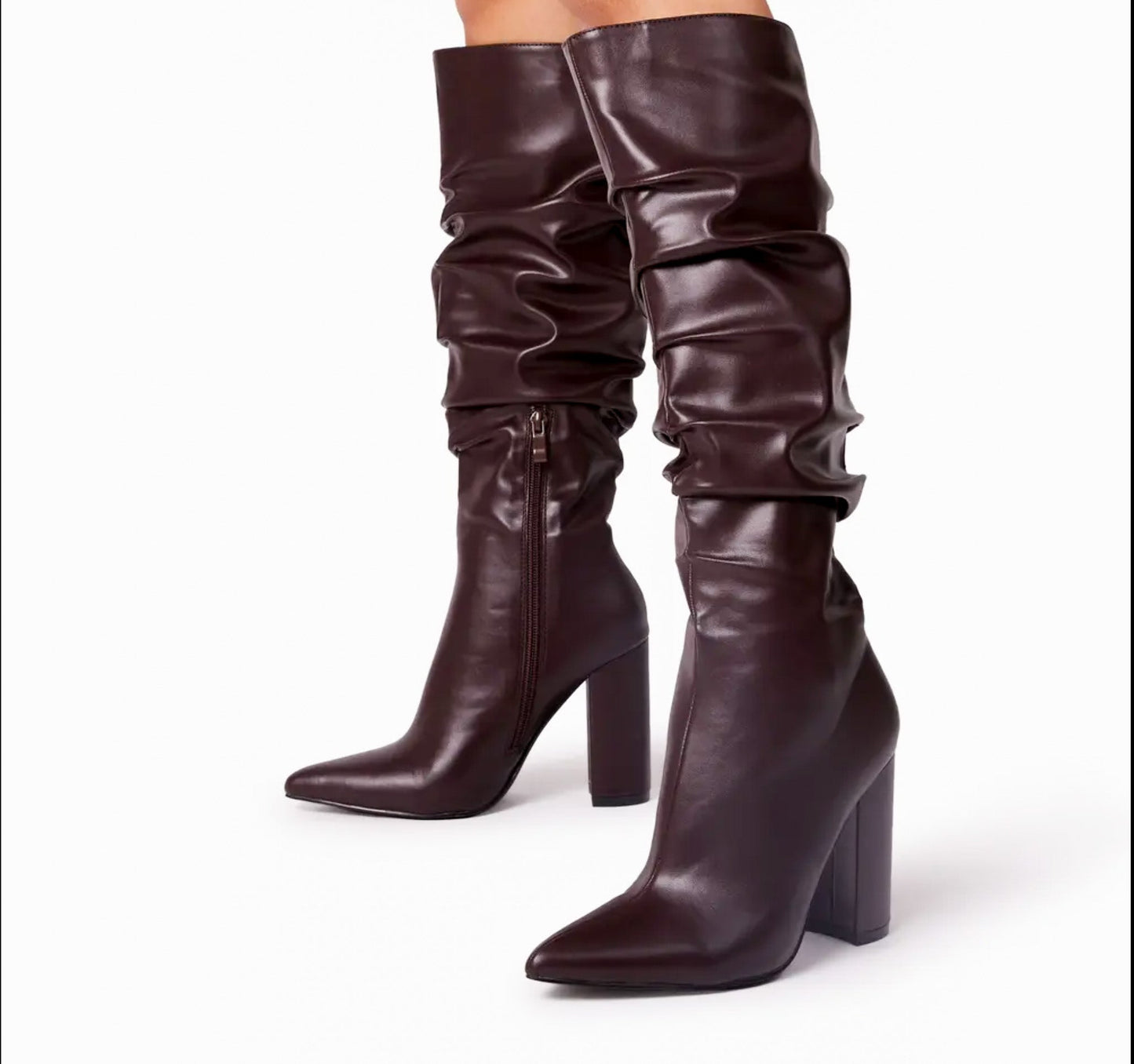 Emmy Ruched Calf Boots