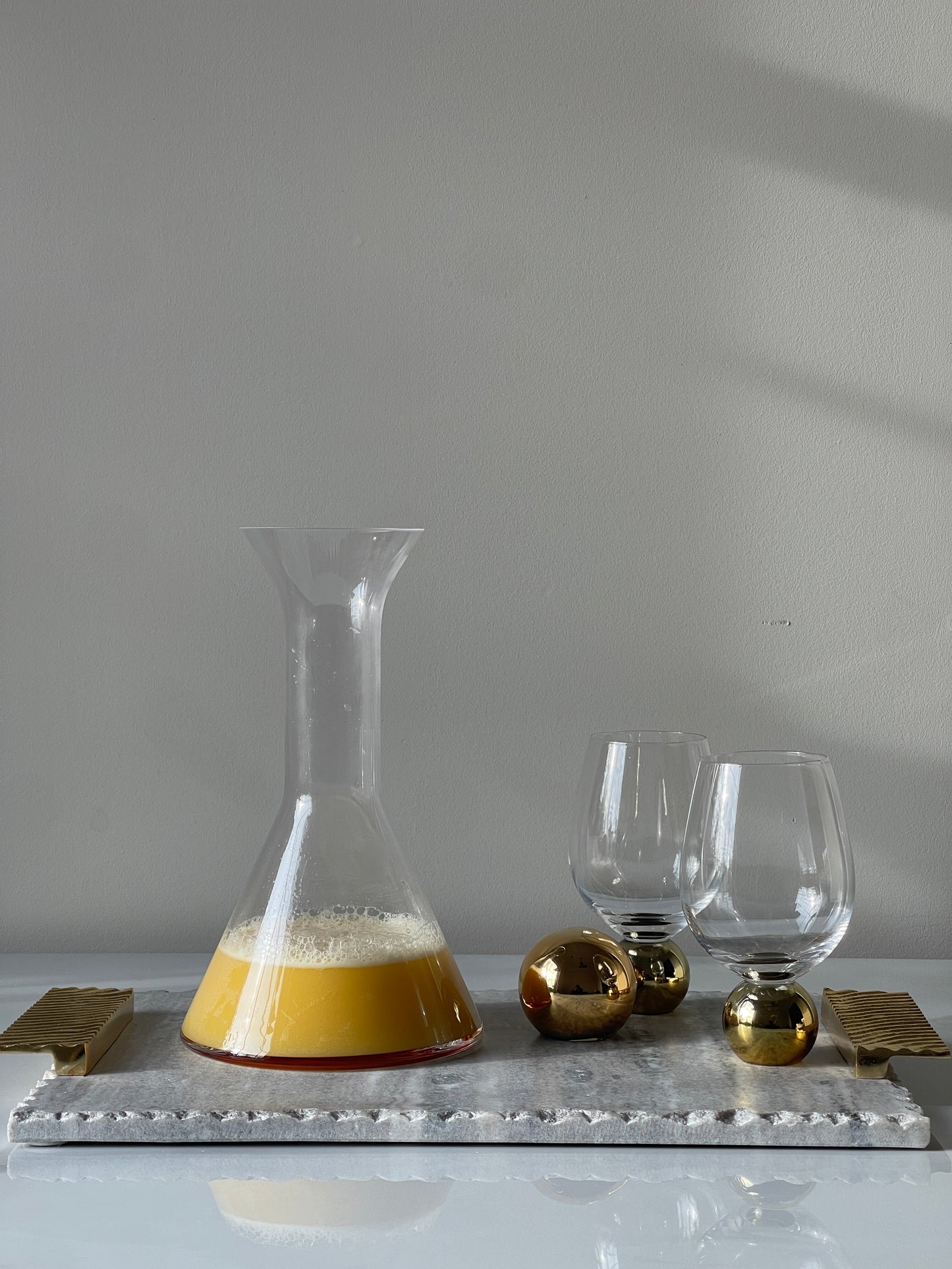 Glasses with Gold Ball Pedestal (Set of 6)