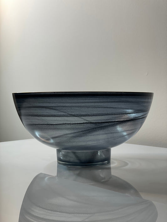 Black Alabaster Serving Bowl