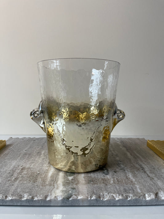 GOLD OMBRE' GLASS ICE BUCKET