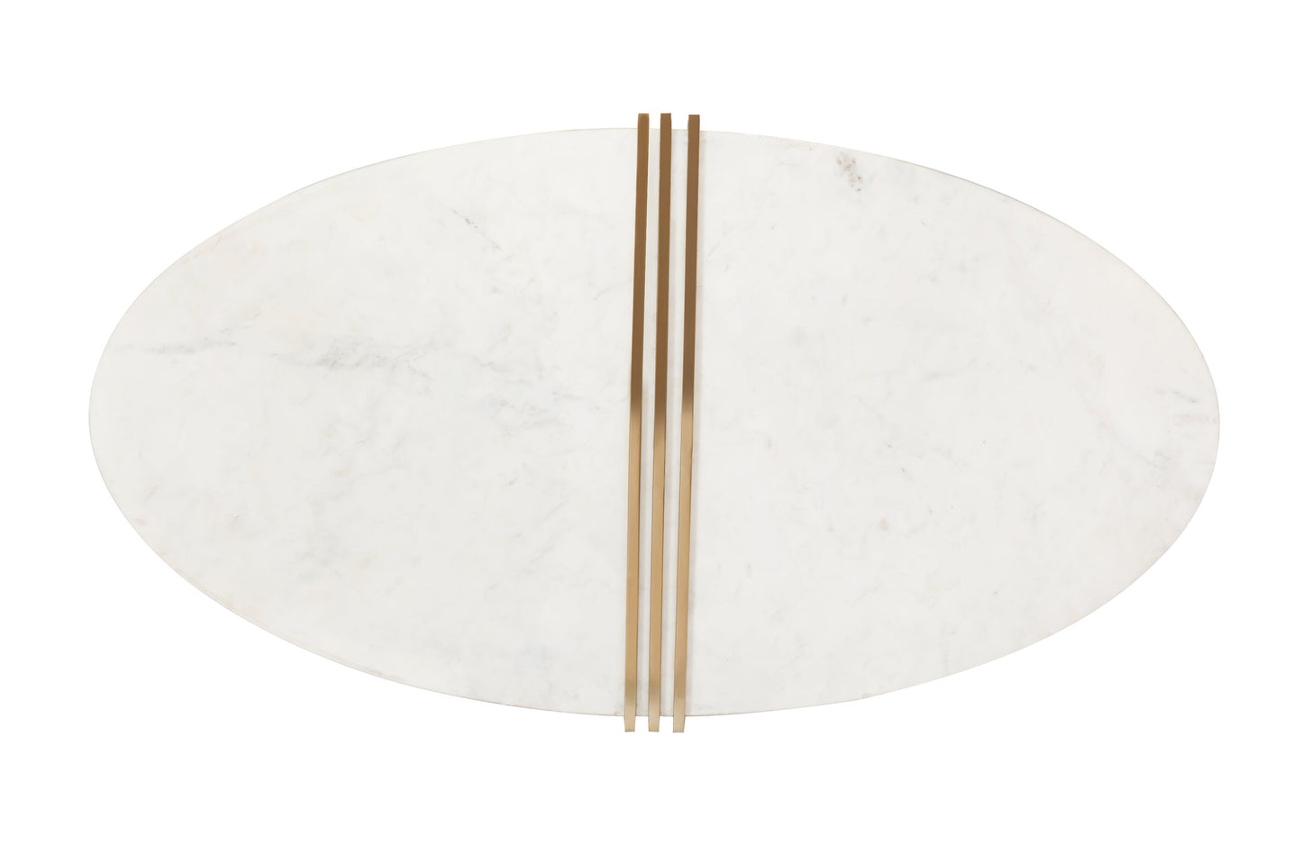 CALEB OVAL WHITE MARBLE COCKTAIL TABLE