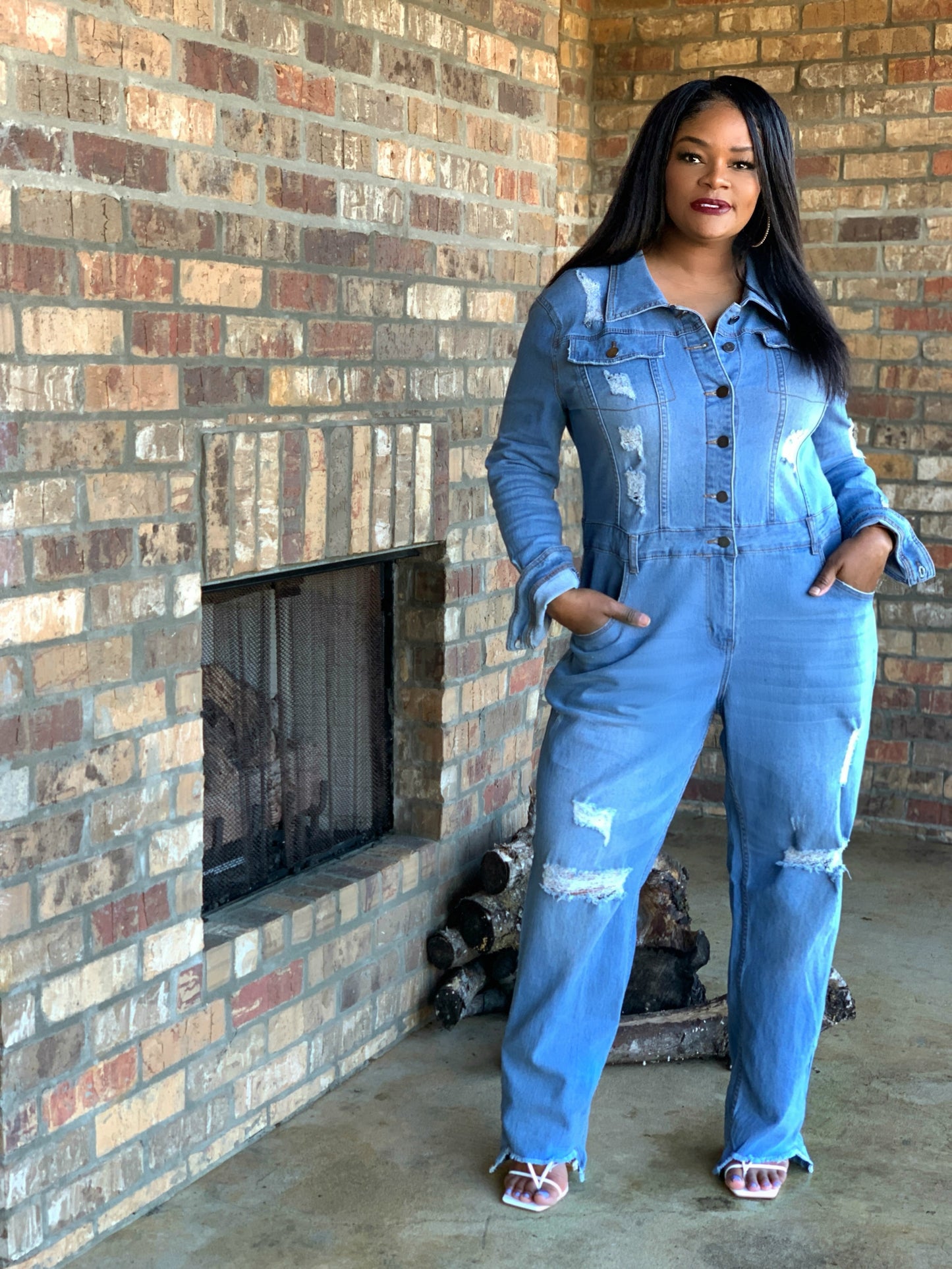 Towanda’s Utility Denim Jumpsuit