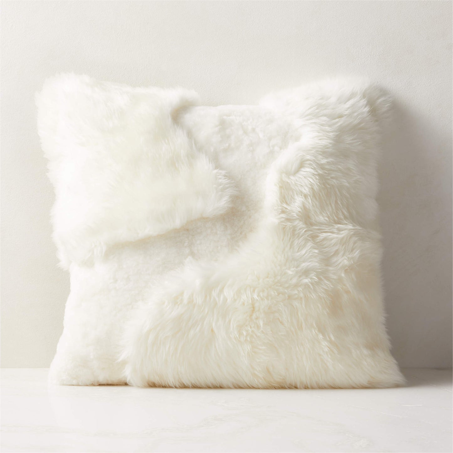20" CONNECT SHEEPSKIN PILLOW WITH FEATHER-DOWN INSERT