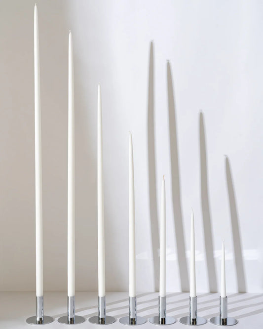 White 14” Taper Candles