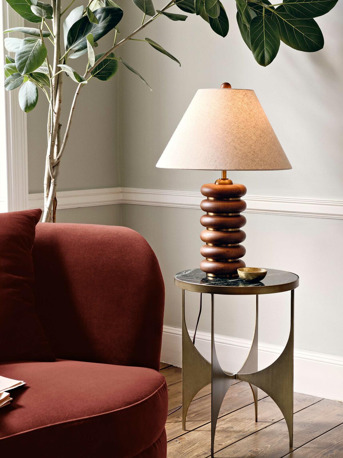 Greyson Table Lamp, Oak