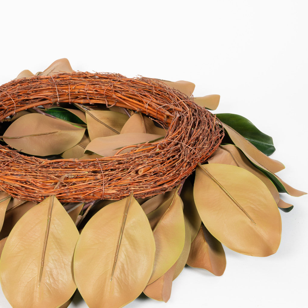 Faux Magnolia Leaf Wreath (PRE-ORDER)