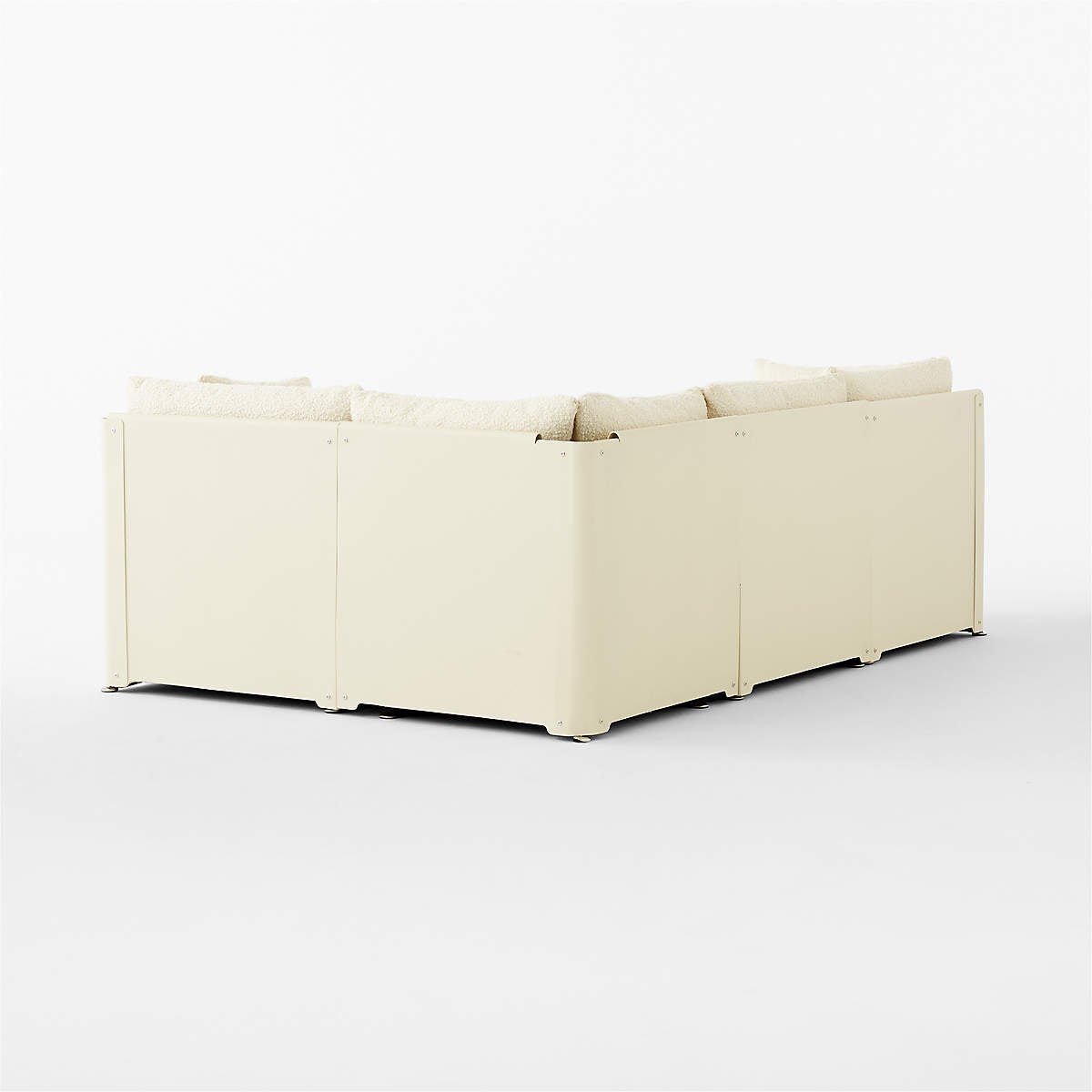 TOL IVORY BOUCLE SECTIONAL SOFA