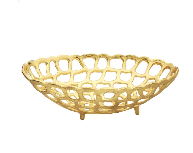 Gold Oval Looped Bowl