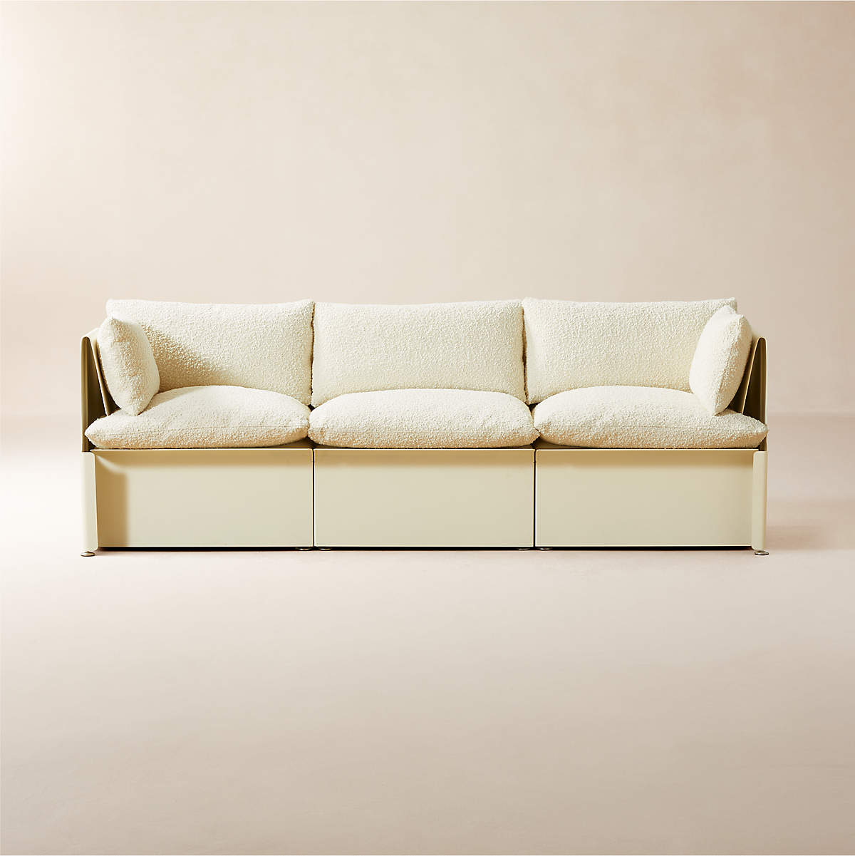 TOL IVORY BOUCLE SECTIONAL SOFA